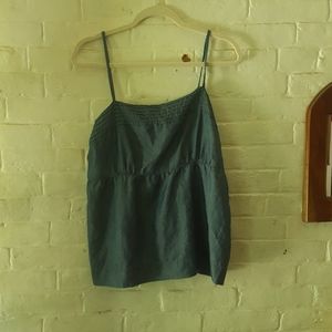 Loft NWNT dark blue chambry strappy top.